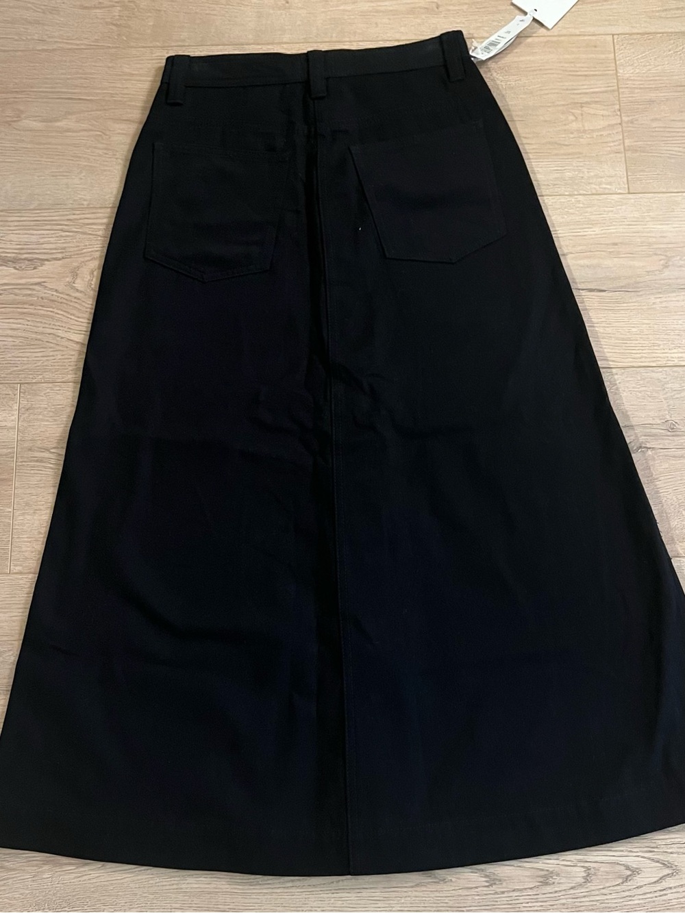 Sunday Best Cynthia Black Button-Front Midi Skirt with Patch Pockets - Picture 5 of 7